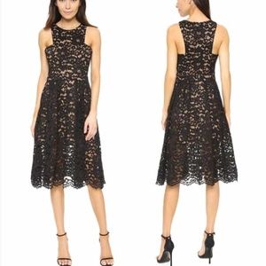 MINISTRY OF STYLE Black Lace Midi Dress Sz 4